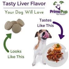 قرص‌های جویدنی مولتی‌ ویتامین توله‌ سگ Primo Pup Vet Health — تصویر ۳