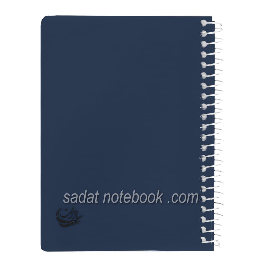 دفتر یادداشت 1/12 طلقی بغل سیم 80 برگ سادات کد E-120 — تصویر ۳
