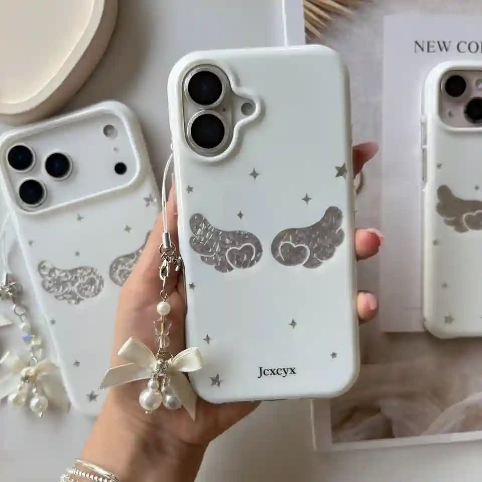 قاب فرشته سفید گیلتری (بدون آویز) آیفون — تصویر ۱۲