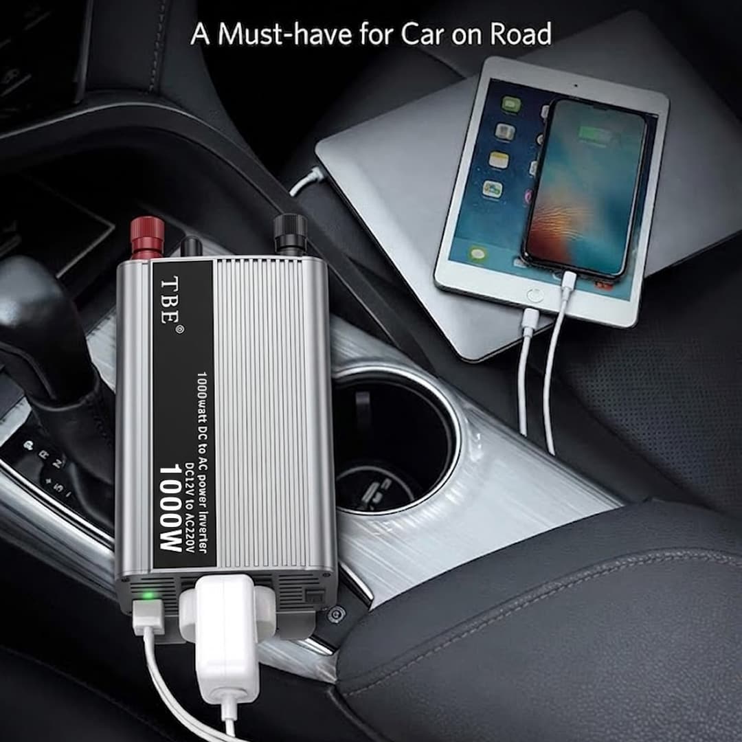 اینورتر و مبدل برق خودرو TBE – 1000w باخروجی برق 220v — تصویر ۳