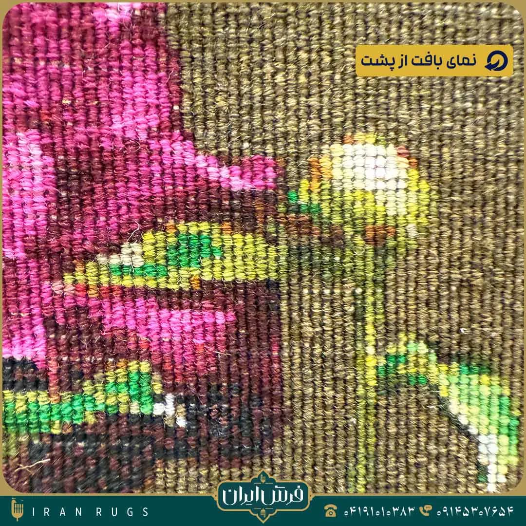 تابلوفرش دستباف طرح گل همیشه بهار — تصویر ۳