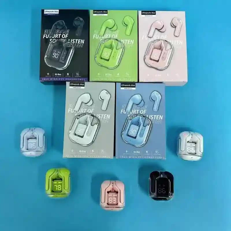 ایرپاد هدفون بلوتوثی شیشه ای Ultra pods max — تصویر ۴
