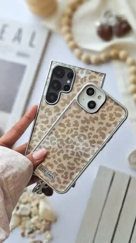 قاب طرح پلنگی طوسی Iphone13/13pro/13promax/14promax/15/15pro/15promax Case Taka — تصویر ۴
