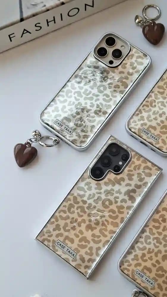 قاب طرح پلنگی طوسی Case Taka شیائومی Note13 4G/13 pro4G/Note14 4G/14 pro4G — تصویر ۳