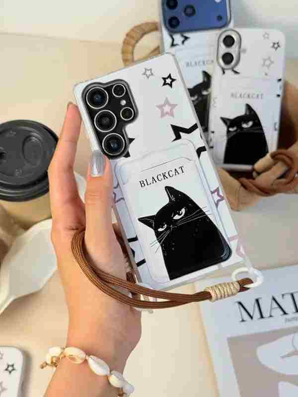 قاب Black Cat طرح گربه کارتخوان گوشی Iphone 17pro — تصویر ۱۱