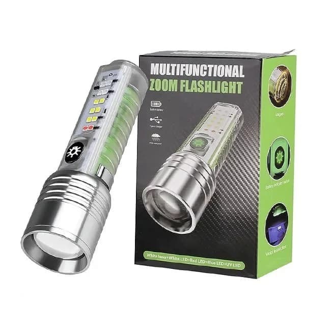 چراغ قوه پلیسی (3عدد) مدل 520A | چراغ قوه دستی LED — تصویر ۳
