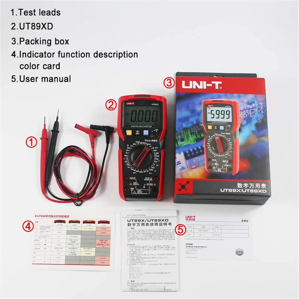 مولتی متر دیجیتال یونیتی مدل UNI-T UT89XD — تصویر ۵