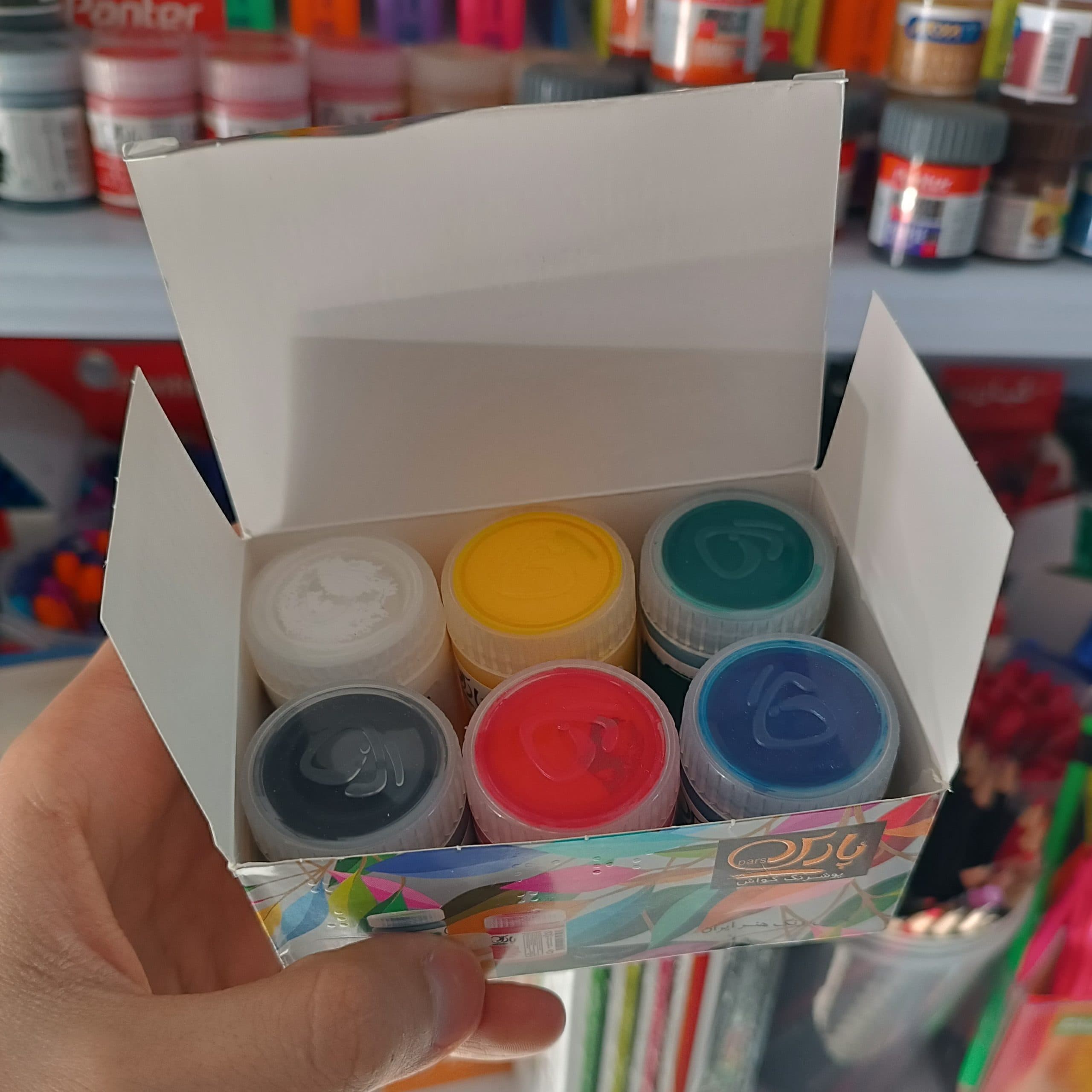 Pars پارس گواش 6 رنگ جعبه مقوایی 75419 — تصویر ۶