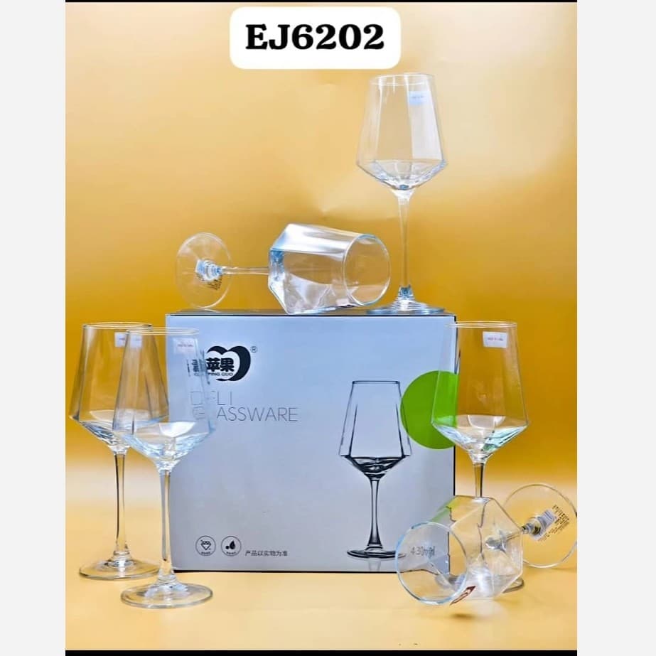 لیوان پایه دار برند دلی وارداتی مجموعه 6 عدد مدل EJ6202 — تصویر ۵