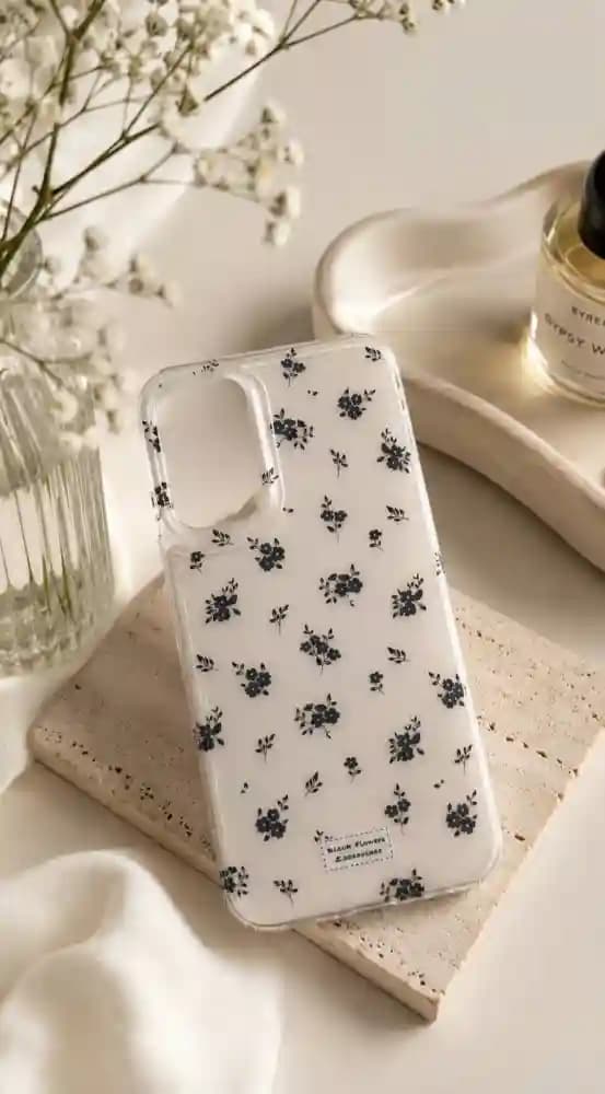 قاب طرح گل ریز مشکی شیائومی Poco x3/x3pro — تصویر ۴