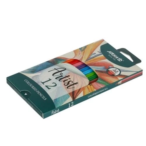 Arya Artist آریا آرتیست مداد رنگی 12 رنگ جعبه مقوایی 36019 — تصویر ۸