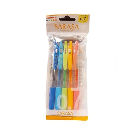 Zebra زبرا خودکار ساراسا کلیپ بسته 5 تایی 0.7