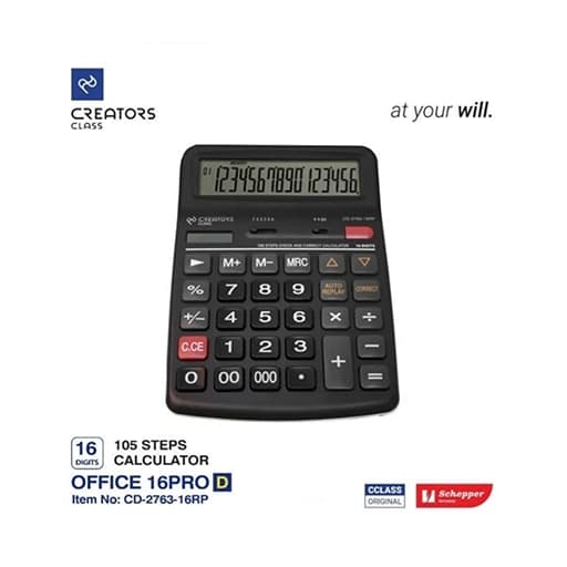 C.Class سیکلاس ماشین حساب CD-2763-16RP اداری 16 رقم