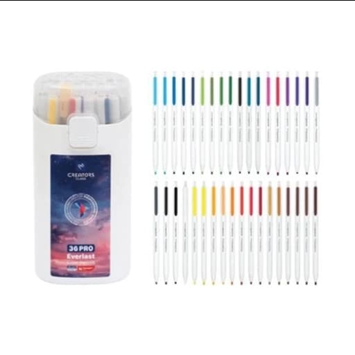 C.Class سیکلاس مداد رنگی اتودی ( فشاری / نوکی / مکانیکی ) 36 رنگ CP30-36 PRO جعبه استوانه — تصویر ۳