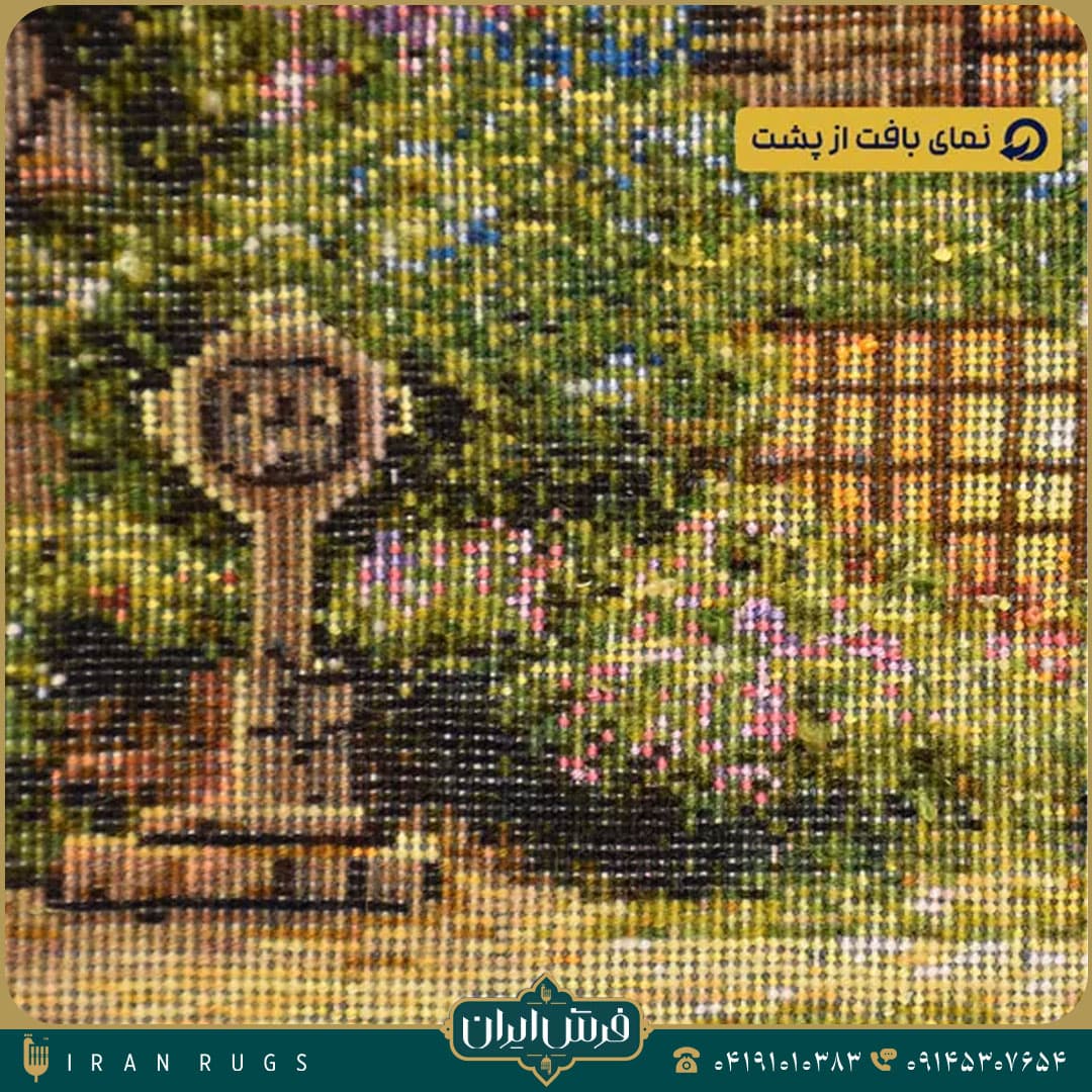 خرید تابلوفرش دستبافت طرح منظره پل کد 2495 — تصویر ۲