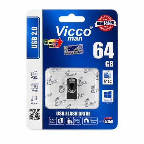فلش مموری 64 گیگابایت ویکو من USB 2.0 مدل Vicco Man 64GB USB Flash Drive — تصویر ۳