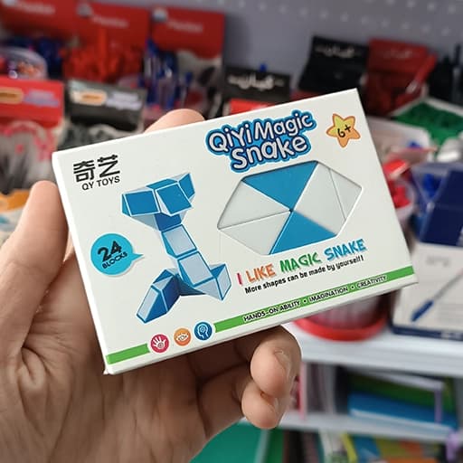 QY Toys کای وای تویز روبیک ماری 24 قطعه آبی سفید EQY560 — تصویر ۲