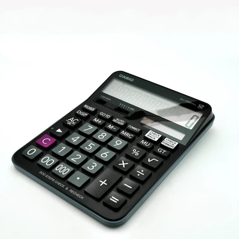 Casio کاسیو ماشین حساب DJ-120D Plus اصل 12 رقم — تصویر ۹
