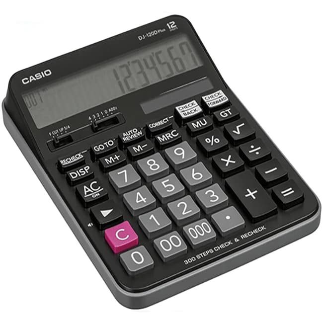 Casio کاسیو ماشین حساب DJ-120D Plus اصل 12 رقم — تصویر ۳