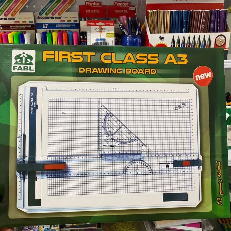 Fabl فابل تخته رسم ثابت First Class (دارای گونیا ، هد و پایه) 00516 — تصویر ۵