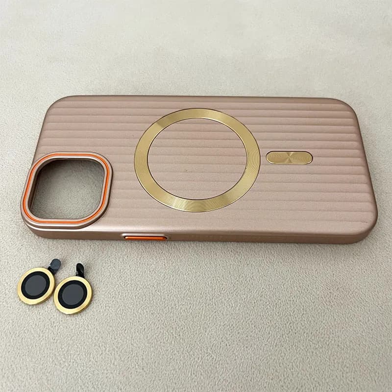 قاب گوشی iPhone 13 / iPhone 14 آیفون صحرایی مگ سیف طرح کرکره ای به همراه محافظ لنز کد 1111 — تصویر ۳