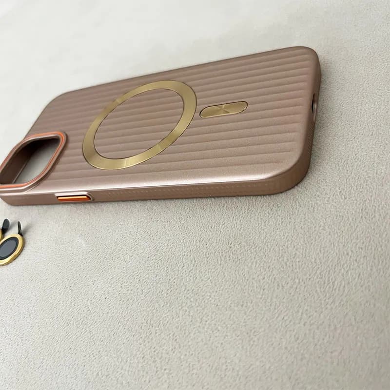 قاب گوشی iPhone 13 / iPhone 14 آیفون صحرایی مگ سیف طرح کرکره ای به همراه محافظ لنز کد 1111 — تصویر ۲