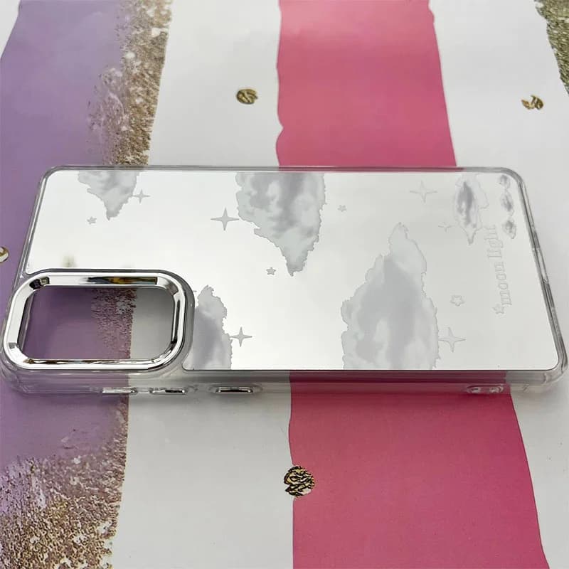 قاب گوشی Galaxy S20 Fe سامسونگ آینه‌ای طرح ابر و ماه کد 1041