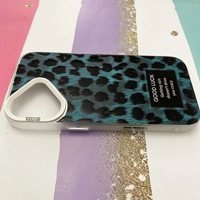 قاب گوشی iPhone 17 آیفون So Cool طرح پلنگی زمردی کد 1102