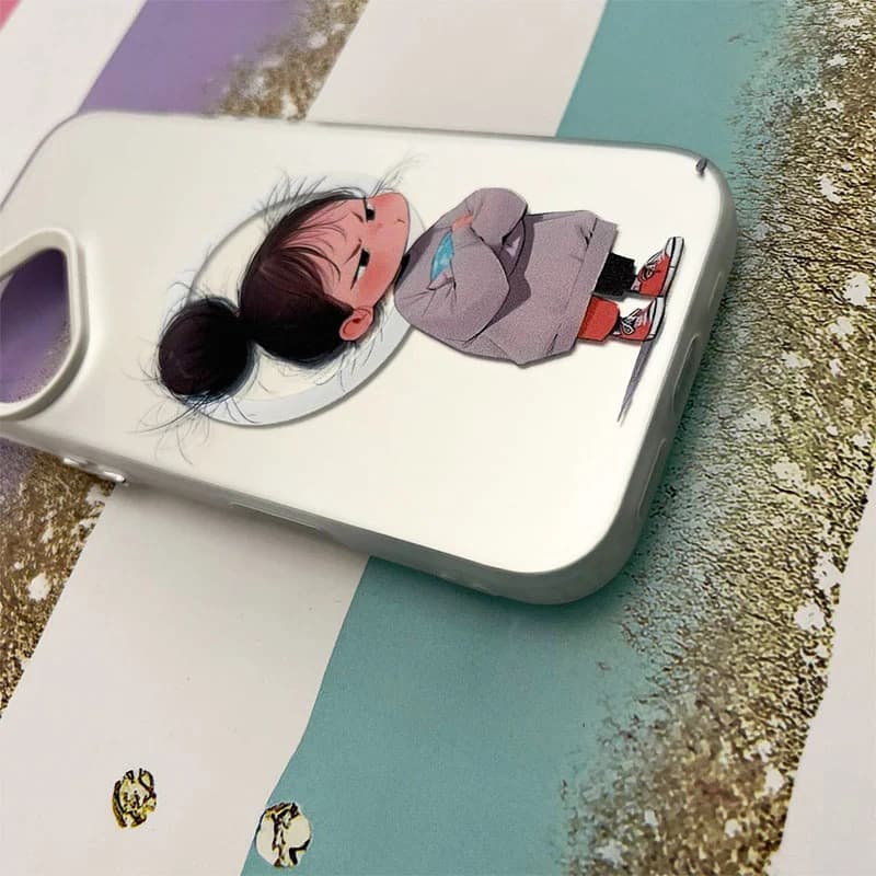 قاب گوشی iPhone 16 آیفون So Cool طرح دختر اخمو کد 1093 — تصویر ۲