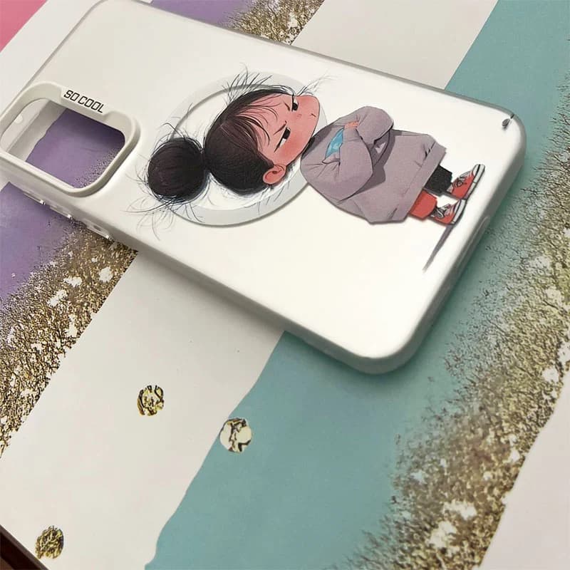 قاب گوشی Galaxy A55 سامسونگ So Cool طرح دختر اخمو کد 1093 — تصویر ۲