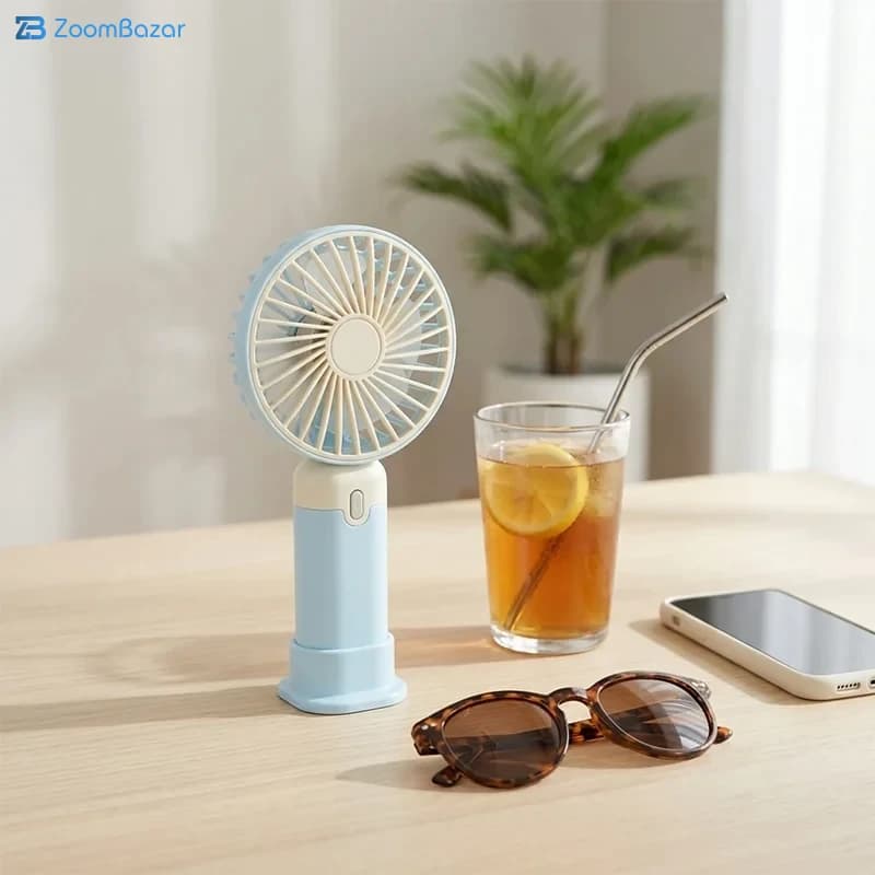 پنکه دستی و رومیزی شارژی مدل Mini Fan — تصویر ۶