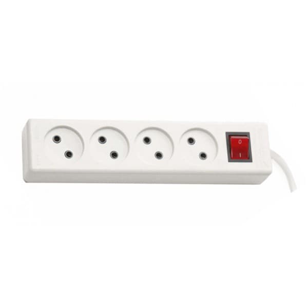 رابط 4 خانه, بدون ارت, با کلید, 5 متری, فرحان الکتریک