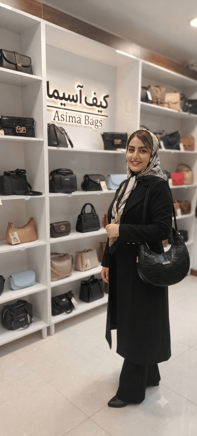 کیف دوشی گرد حلالی مشکی دخترانه ترند شیک