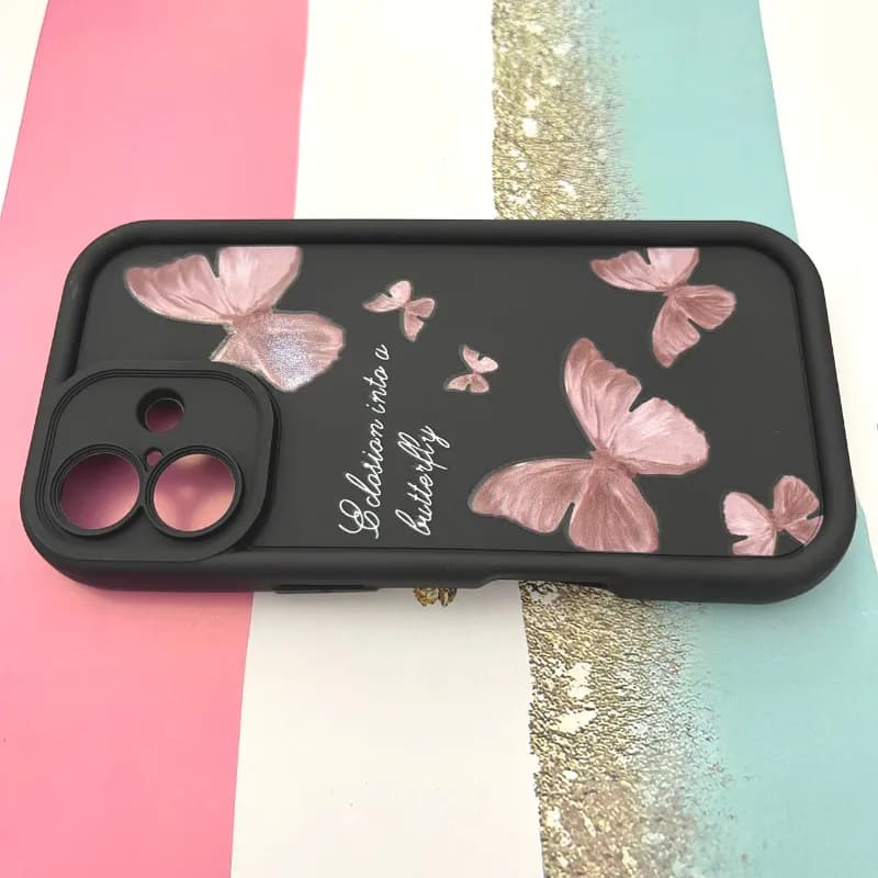 قاب گوشی iPhone 16 آیفون سولید طرح پروانه کد ۱۰۲۷