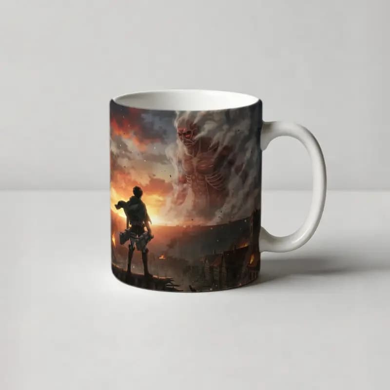 ماگ انیمه طرح اَتک آن تایتان attack on Titan – کد LA027 — تصویر ۲