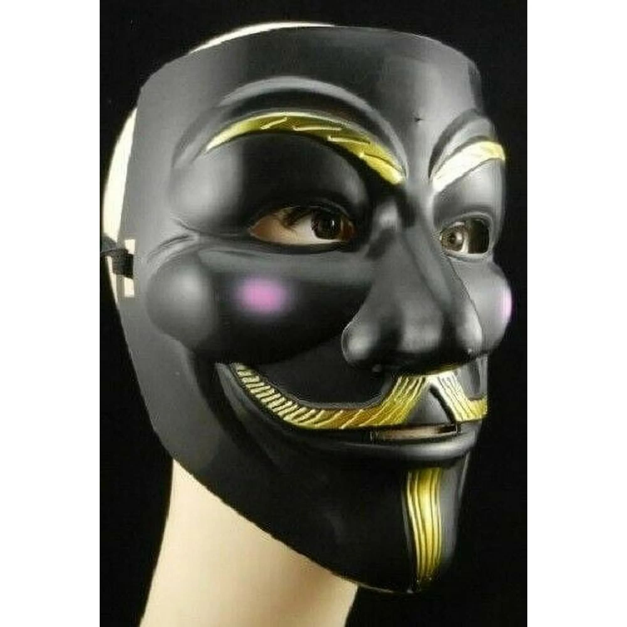 ماسک مشکی V for Vendetta + طرح هکر — تصویر ۴