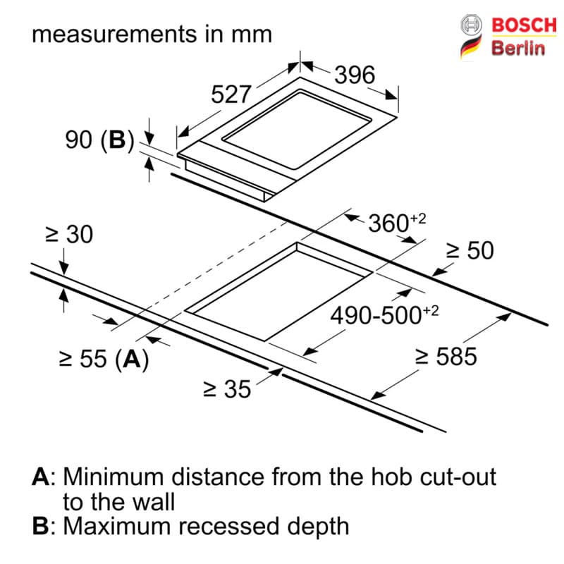 تپان یاکی توکار بوش مدل BOSCH PKY475FB1E — تصویر ۱۲