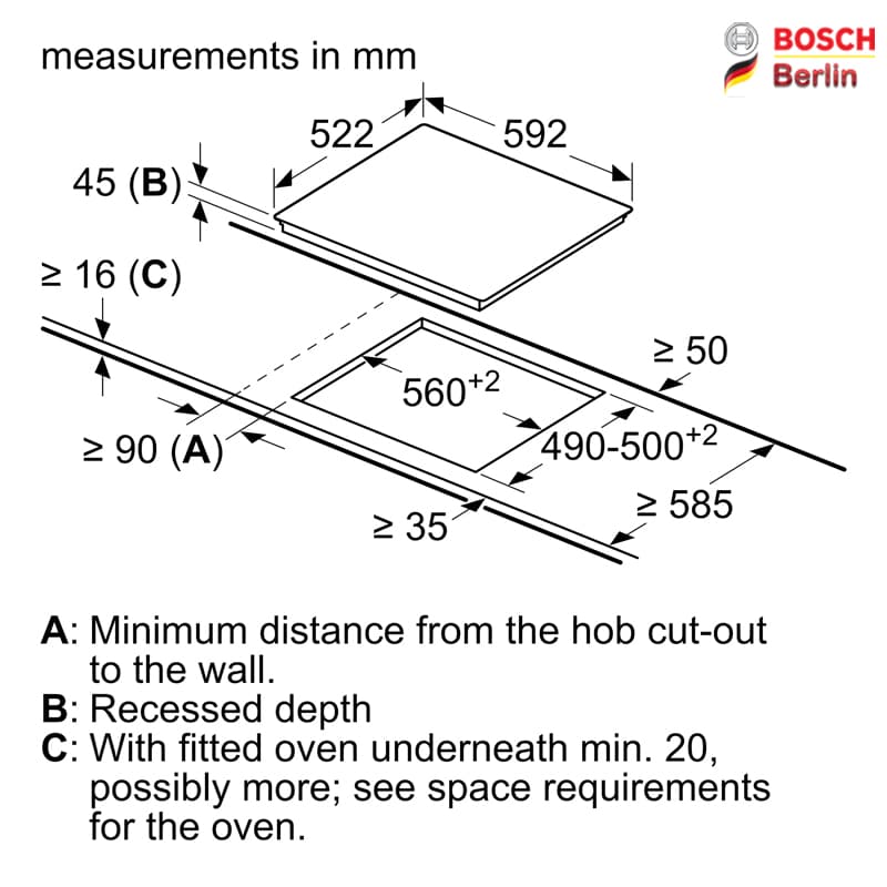 صفحه برقی توکار بوش مدل BOSCH PKE611D17E — تصویر ۷