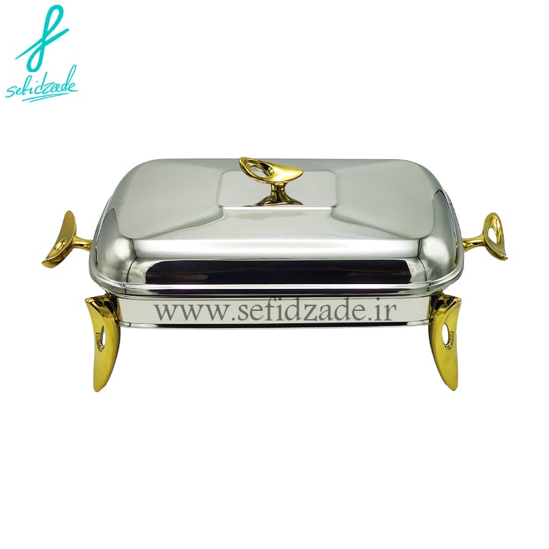 سوفله خوری استیل سلینا مدل فلیم طلایی سایز کوچک 95412 — تصویر ۵