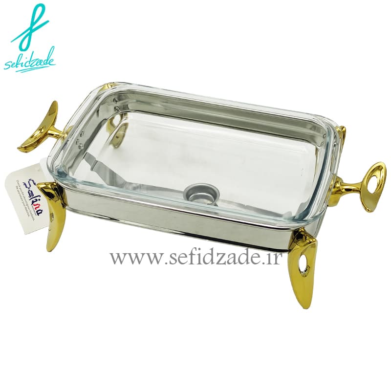 سوفله خوری استیل سلینا مدل فلیم طلایی سایز کوچک 95412 — تصویر ۸