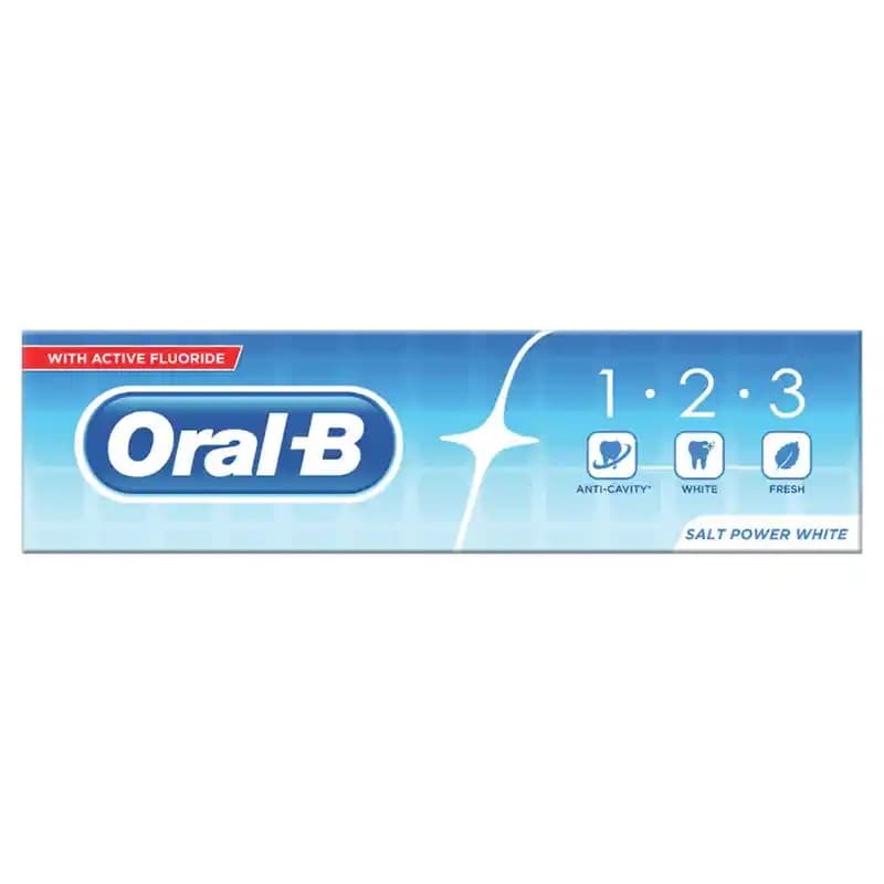 خمیر دندان سفید کننده اورال بی 123 مدل Whitening حجم 75 میلی لیتر — تصویر ۲