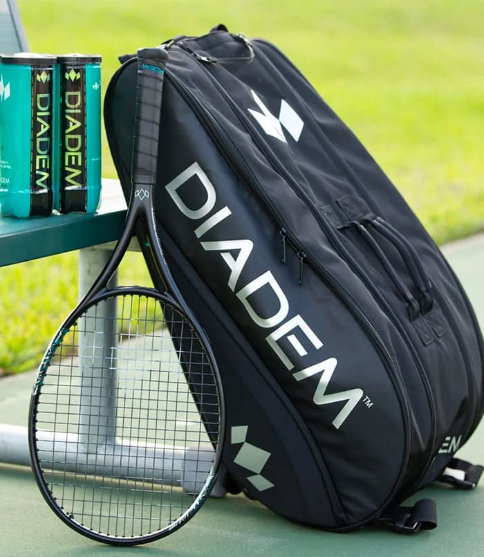 ساک تنیس دایادم Diadem Tour 12 Pack Nova Bag Black/Chrome — تصویر ۶