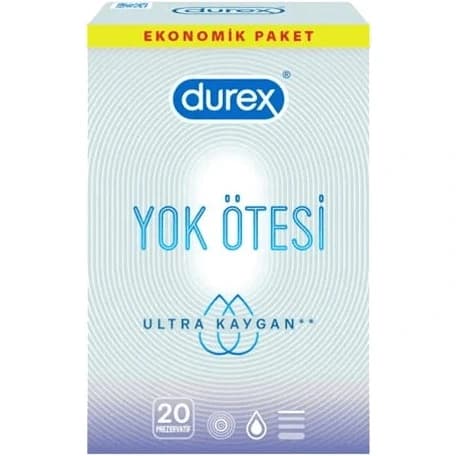 کاندوم بسیار نازک دورکس با لغزندگی زیاد بسته 20 عددی Yok Otesi Ultra/Invisible