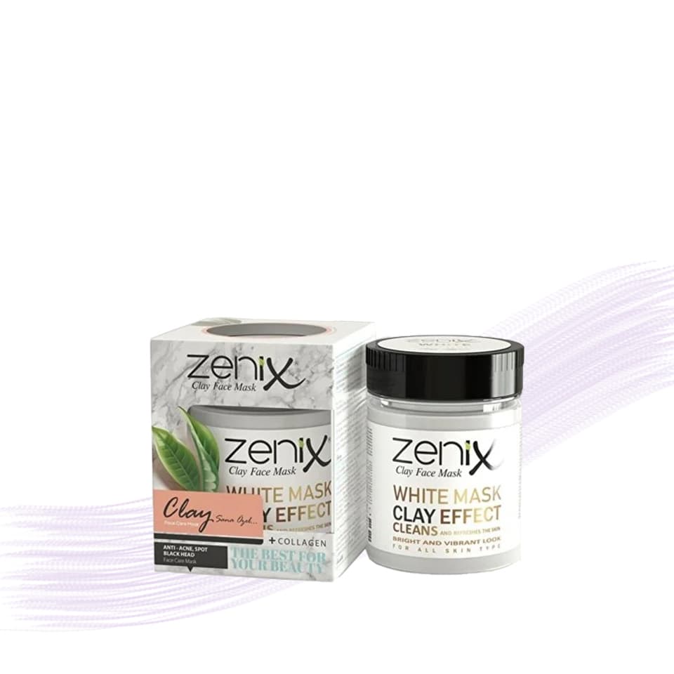 ماسک اسکراب ضد جوش و کلاژن زنیکس Zenix رایحه کل سفید 190 گرم — تصویر ۴