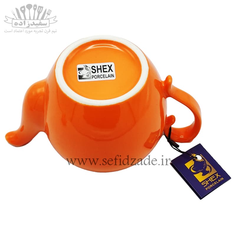 قوری چینی شکس (SHEX) مدل مجید رنگی 1000ml — تصویر ۳