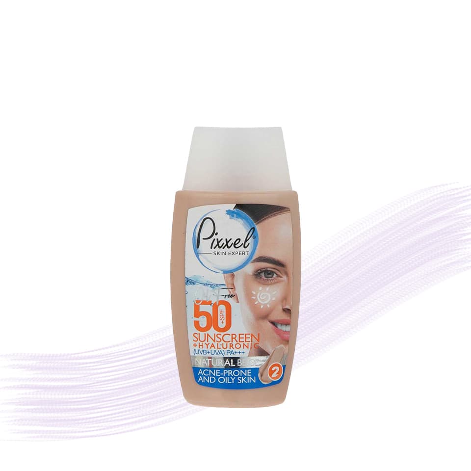 کرم ضد آفتاب پیکسل رنگی پوست چرب با SPF50 حجم 50 میلی لیتر — تصویر ۳
