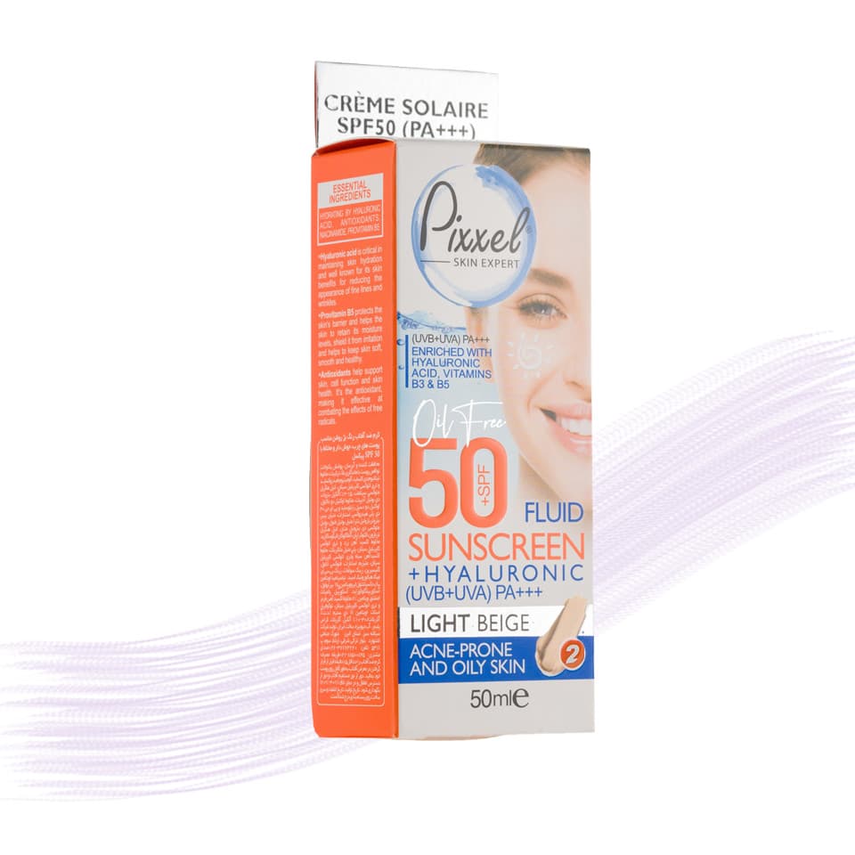 کرم ضد آفتاب پیکسل رنگی پوست چرب با SPF50 حجم 50 میلی لیتر — تصویر ۴