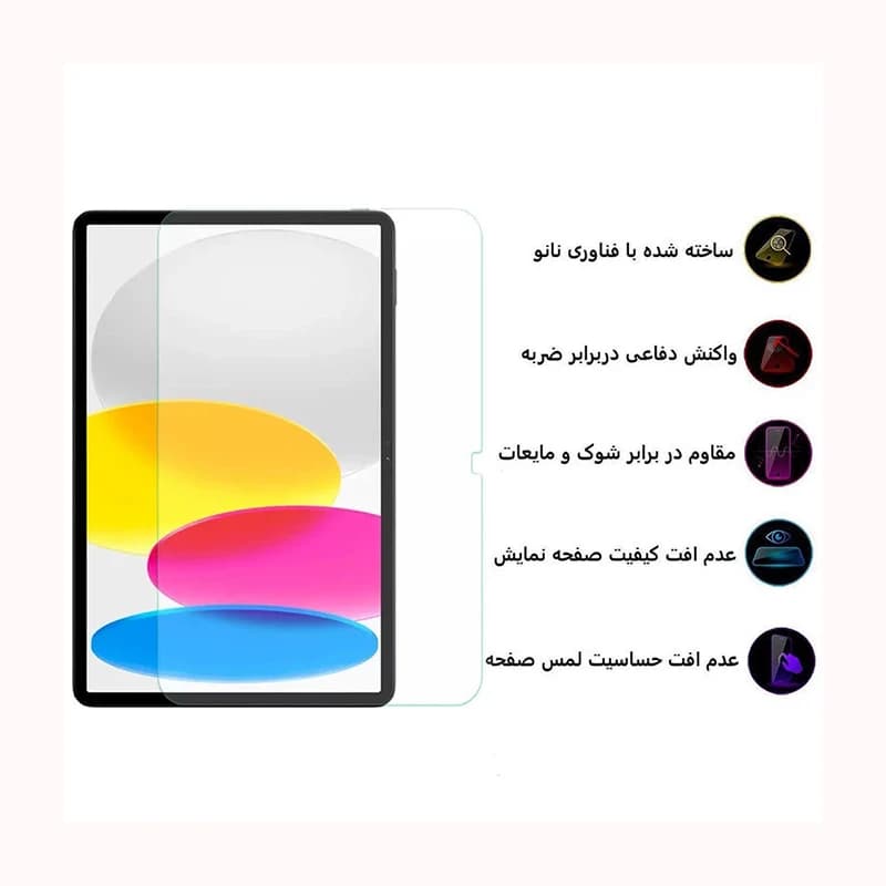 محافظ صفحه نمایش شیشه ای راک مناسب برای تبلت Ipad 11 gen(A16) — تصویر ۹
