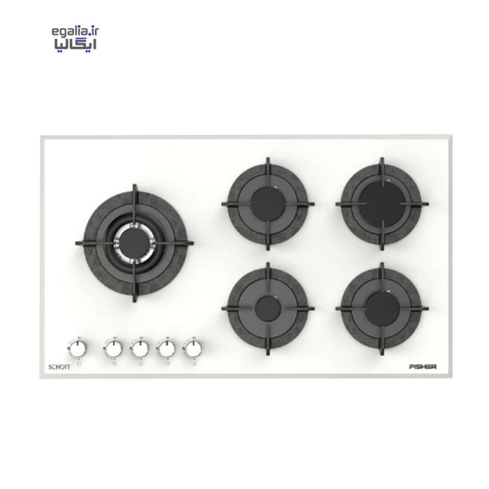 اجاق گاز 5 شعله شیشه ای FISHER مدل F 902 W