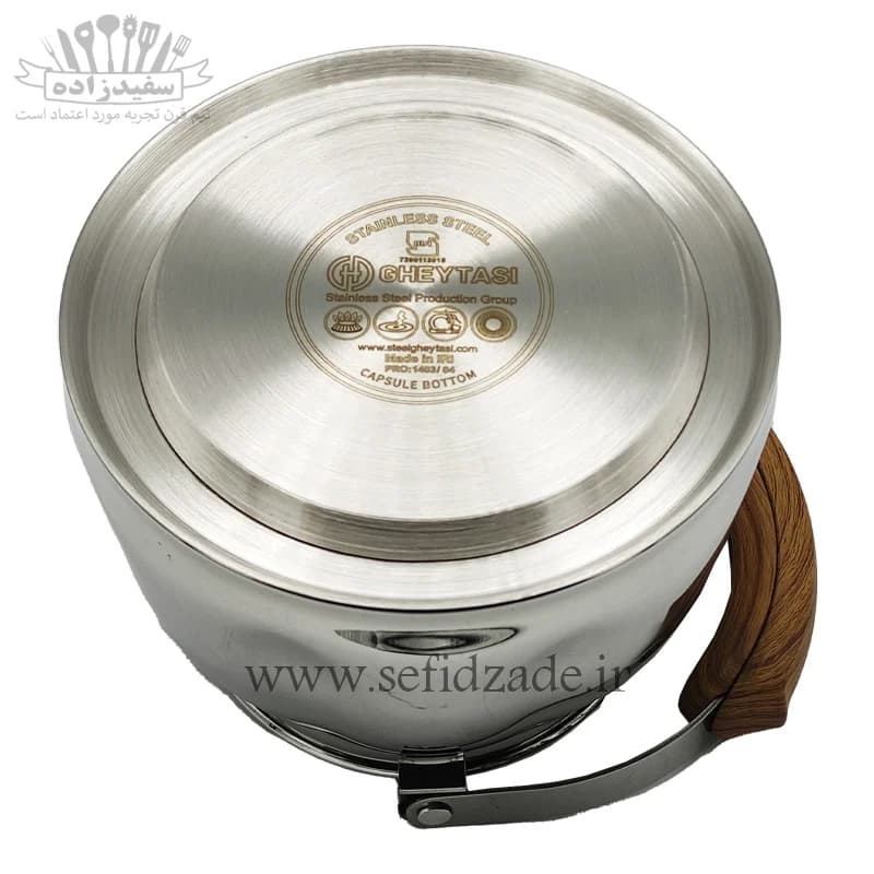 کتری لوله دار کف چدن قیطاسی میترا 3.5 لیتری دسته طرح چوب 5009 — تصویر ۱۰